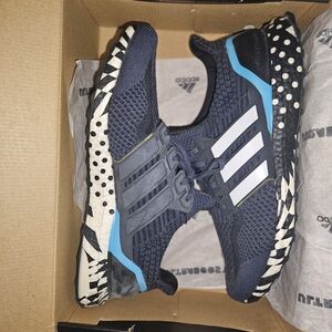 Adidas Black and Blue Running Shoes